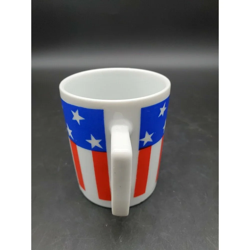 USA Flag Patriotic Coffee Tea Cup Made in Japan Vintage